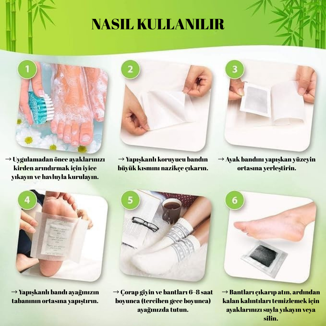 Doğal Detoks Ayak Bandı – Gece Boyu Rahatlatıcı Bakım